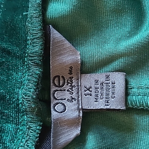 2/20$ New women green velvet jogger chic pants one by chapter one - Picture 4 of 5